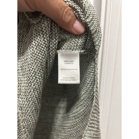 Green Brown Tight Knit Sweater Tank top Sleeveless Top Plus Size 1X Lightweight - Picture 3 of 4